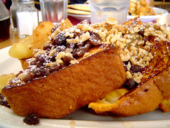 left side of French toast plate