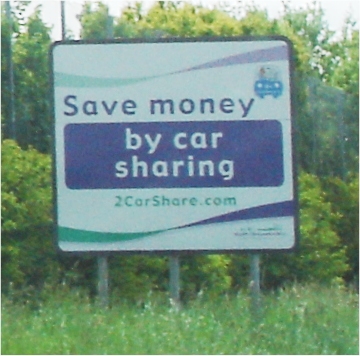 Car Sharing Road Sign -- UK